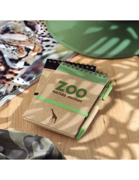 A6 recycled notepad with pen SONORA