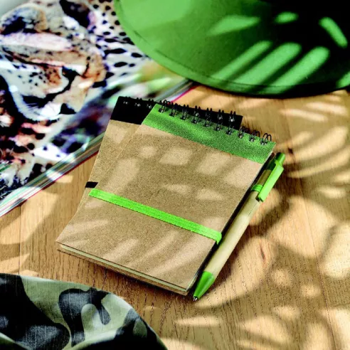 A6 recycled notepad with pen SONORA