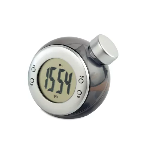 Water powered LCD desk clock DROPPY