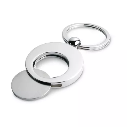 Metal key ring with token EURING