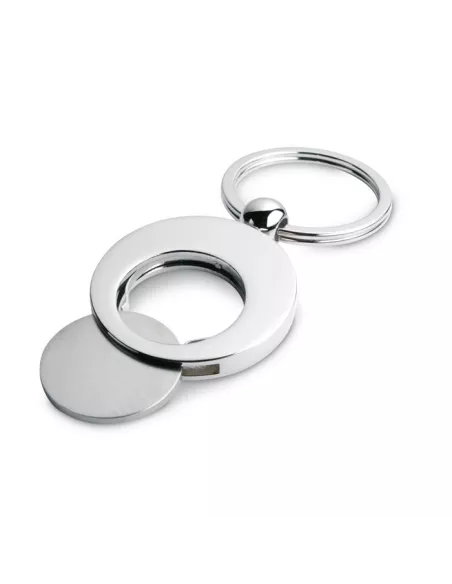 Metal key ring with token EURING