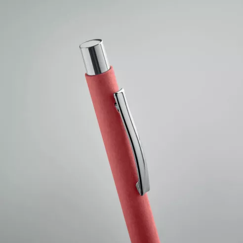 Recycled paper push ball pen OLYMPIA