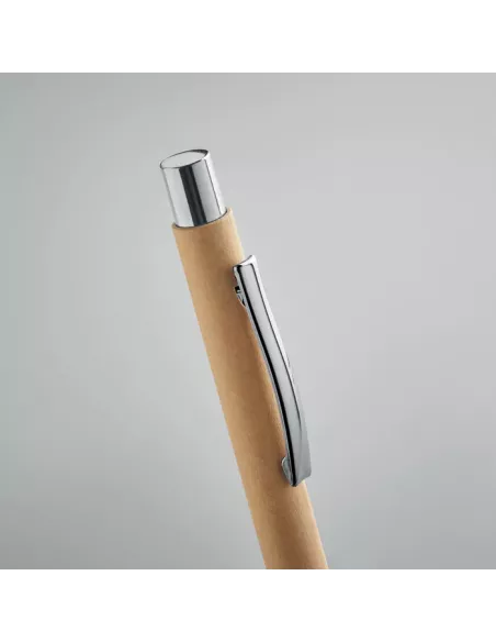 Recycled paper push ball pen OLYMPIA