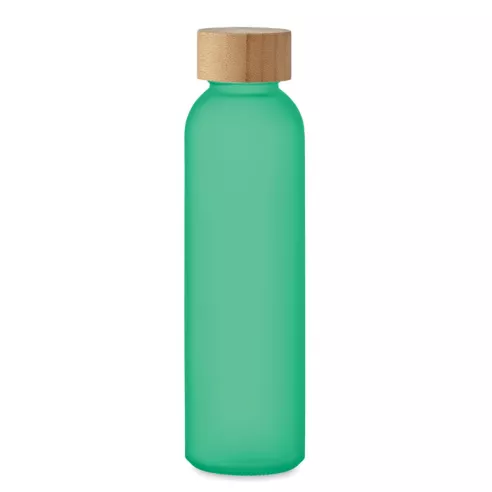 Custom ABE bottle 500 ml in frosted glass with bamboo cap