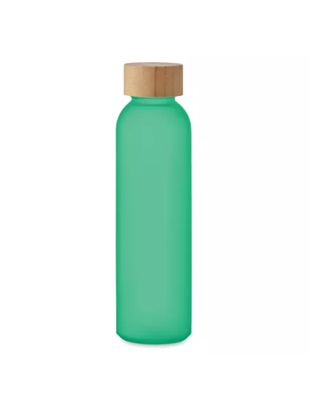 Custom ABE bottle 500 ml in frosted glass with bamboo cap