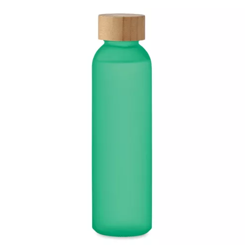 Custom ABE bottle 500 ml in frosted glass with bamboo cap