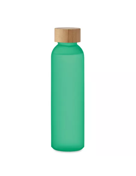 Custom ABE bottle 500 ml in frosted glass with bamboo cap