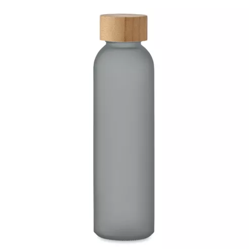 Custom ABE bottle 500 ml in frosted glass with bamboo cap