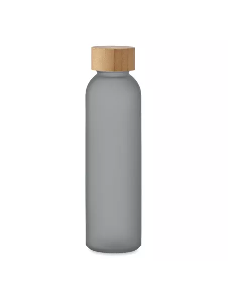 Custom ABE bottle 500 ml in frosted glass with bamboo cap