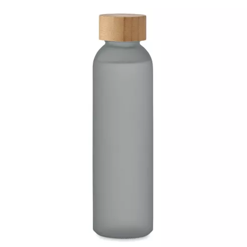 Custom ABE bottle 500 ml in frosted glass with bamboo cap