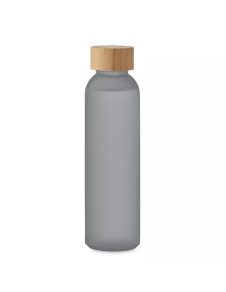 Custom ABE bottle 500 ml in frosted glass with bamboo cap