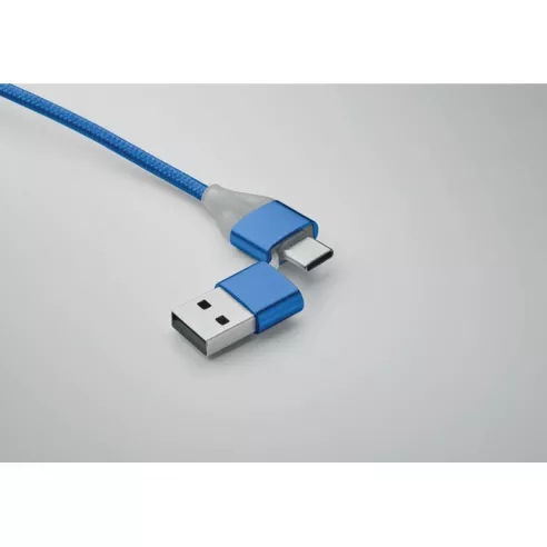4 in 1 charging cable type C BLUE