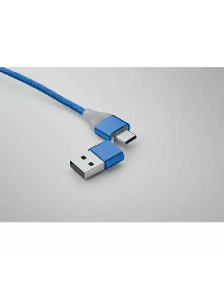 4 in 1 charging cable type C BLUE