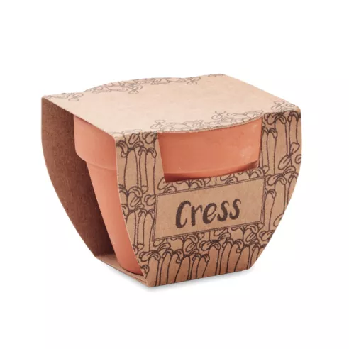 Terracotta pot cress seeds CRESS POT