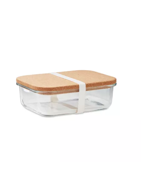 Glass lunch box with cork lid CANOA