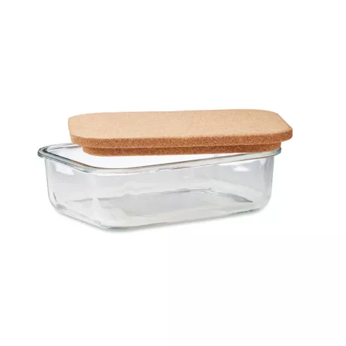 Glass lunch box with cork lid CANOA