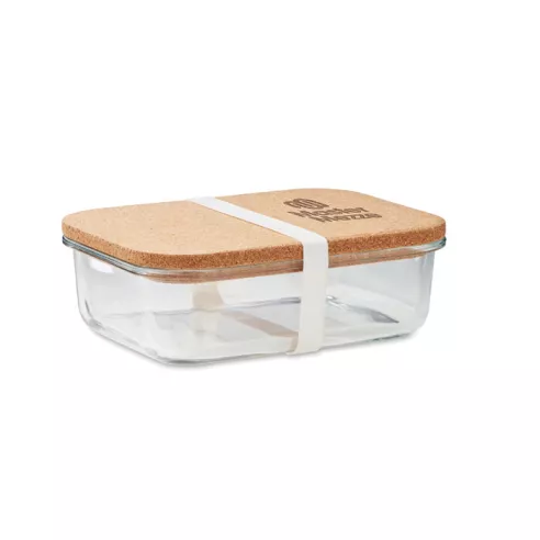 Glass lunch box with cork lid CANOA