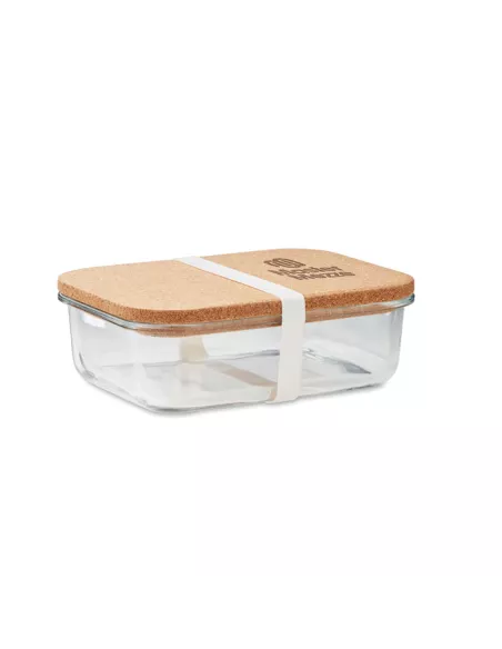 Glass lunch box with cork lid CANOA