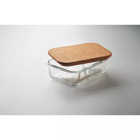 Glass lunch box with cork lid CANOA