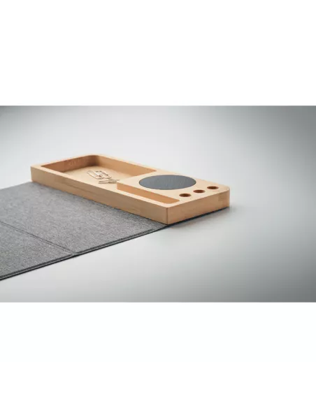 Cargador inalámbrico bambú 15W PANDU