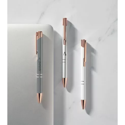 Recycled aluminium pen BERN ROSE
