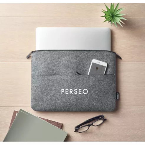 RPET felt zipped laptop bag TOPLO
