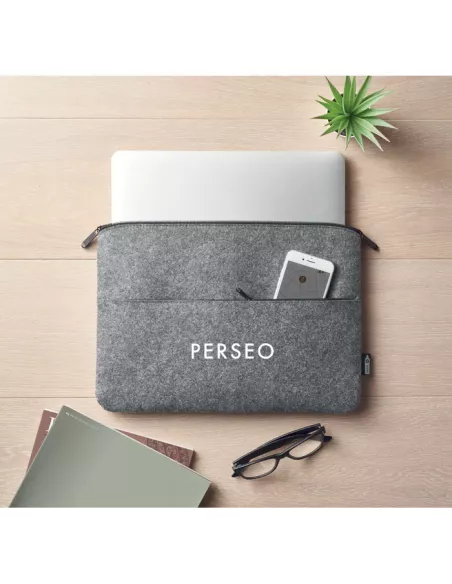 RPET felt zipped laptop bag TOPLO