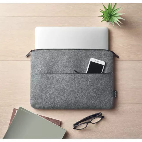RPET felt zipped laptop bag TOPLO