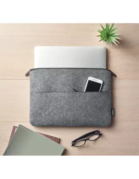 RPET felt zipped laptop bag TOPLO