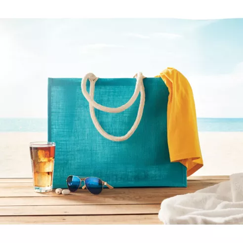 Jute bag with cotton handle AURA
