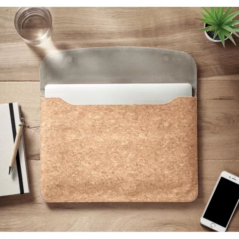 Cork laptop bag magnetic flap GRACE