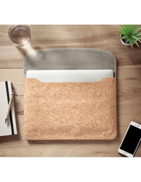 Cork laptop bag magnetic flap GRACE