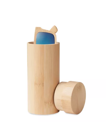 Sunglasses and case in bamboo WANAKA