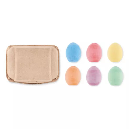 6 chalk eggs in box TAMAGO