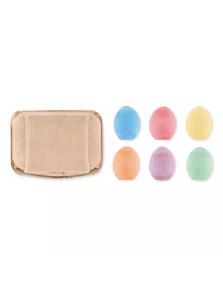 6 chalk eggs in box TAMAGO