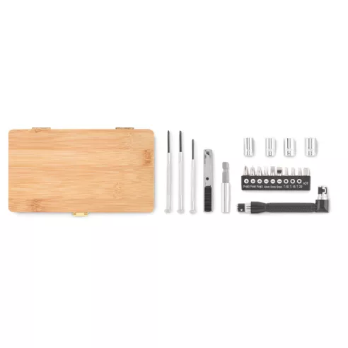 21 pcs tool set in bamboo case GALLAWAY