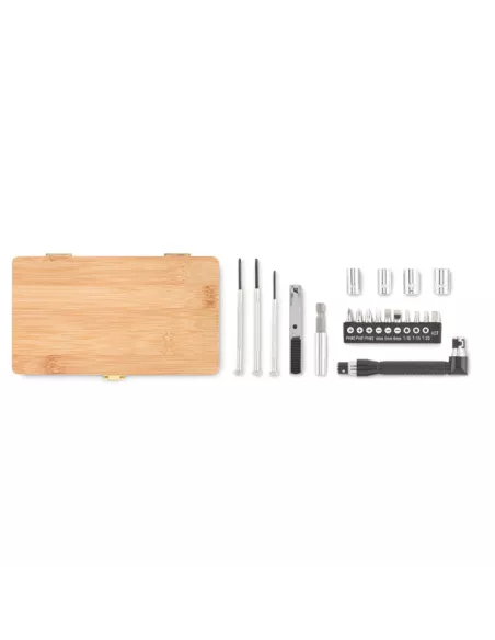 21 pcs tool set in bamboo case GALLAWAY