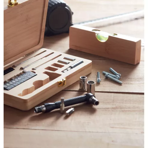 21 pcs tool set in bamboo case GALLAWAY