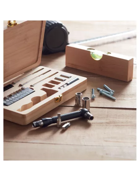 21 pcs tool set in bamboo case GALLAWAY
