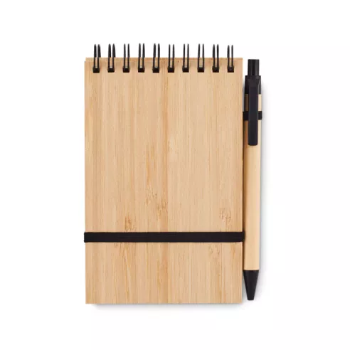 A6 bamboo notepad with pen SONORABAM