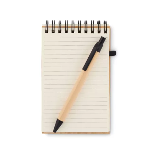 A6 bamboo notepad with pen SONORABAM