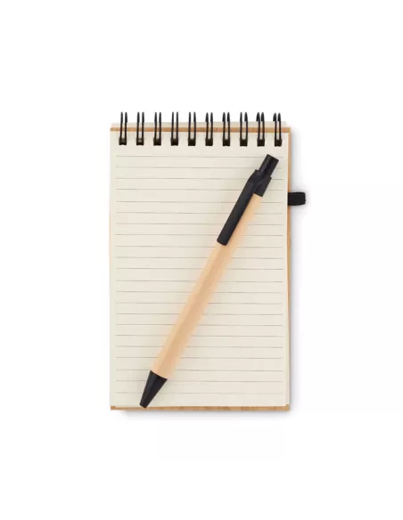 A6 bamboo notepad with pen SONORABAM
