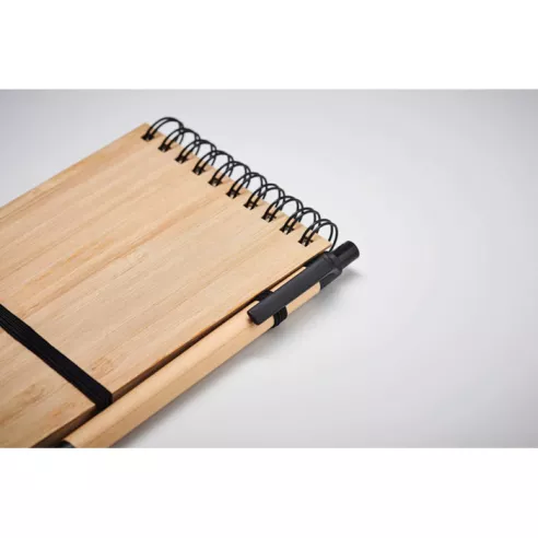 A6 bamboo notepad with pen SONORABAM