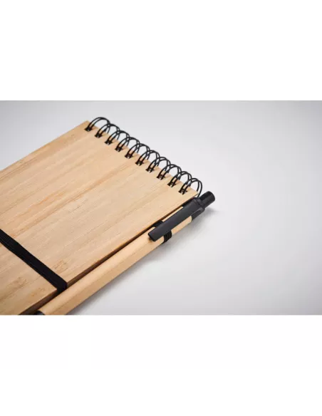 A6 bamboo notepad with pen SONORABAM