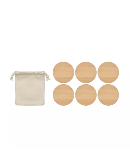 Juego de 6 posavasos de bambú BAYIN SET