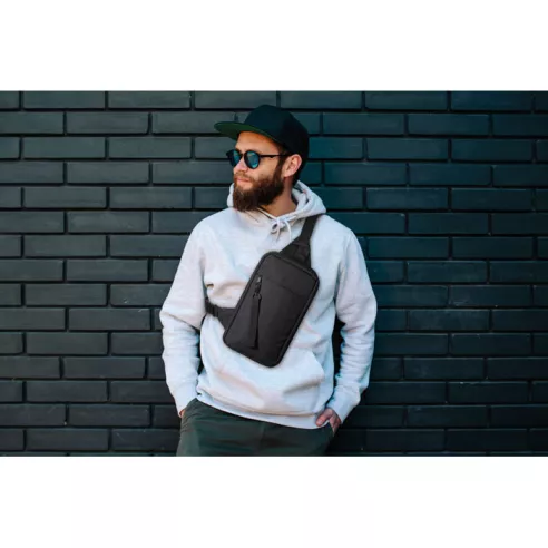 Cross chest bag in 600D Rpet CEBAG