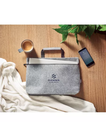 RPET felt zippered laptop bag TAPLA