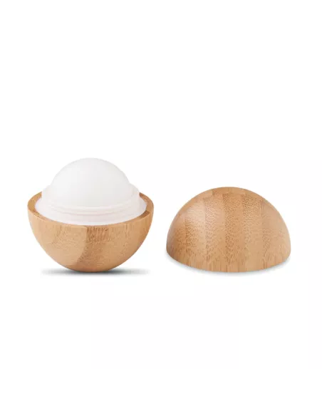 Lip balm in round bamboo case SOFT LUX