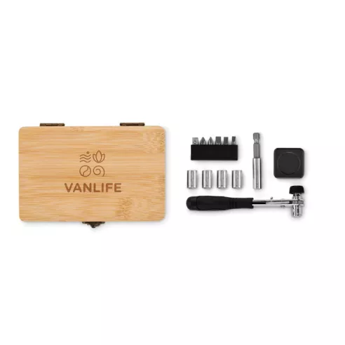 13 piece tool set, bamboo case FUROBAM