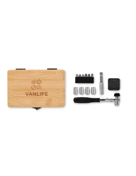 13 piece tool set, bamboo case FUROBAM